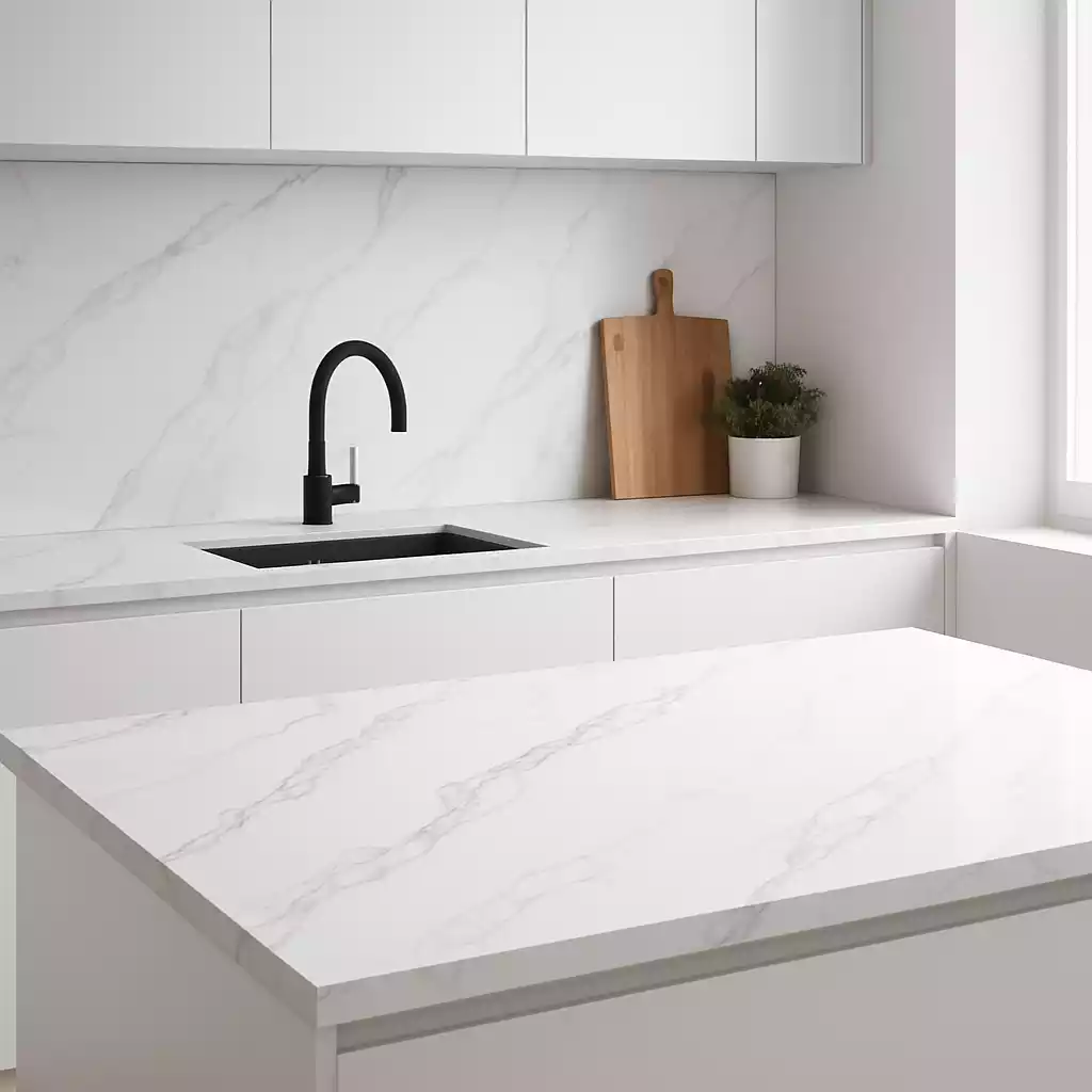 Mármoles Tofé - Encimeras Blancas con vetas